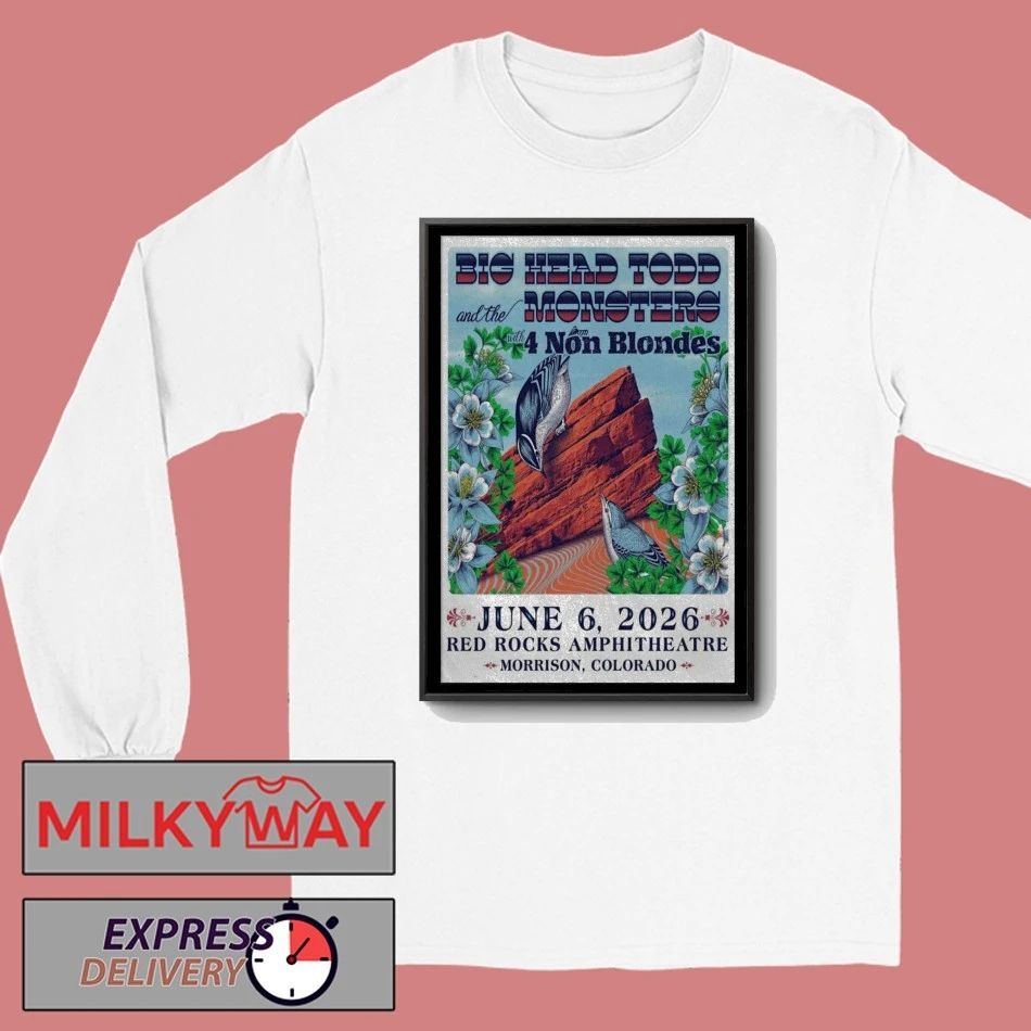 Big Head Todd and the Monsters Poster 2026 Event Red Rocks shirt