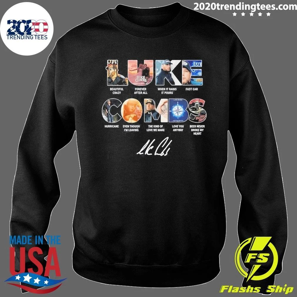 Luke Combs Greatest Songs Collage Signature Country Music Shirt