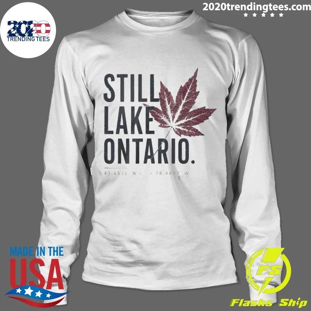 Still Lake Ontario With Coordinates Great Lakes Shirt