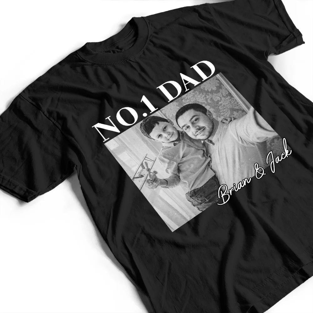 Custom Photo Best Dad Ever - Personalized T Shirt