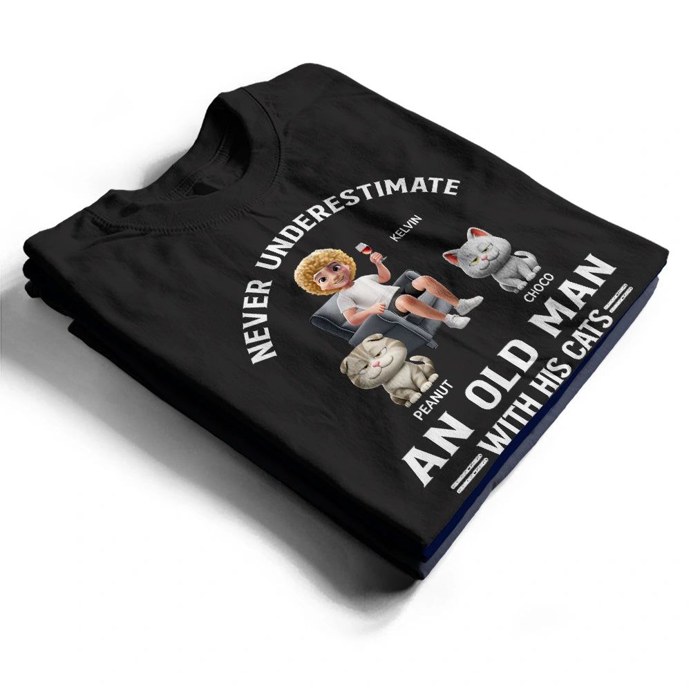 Never Underestimate An Old Man - Personalized T Shirt