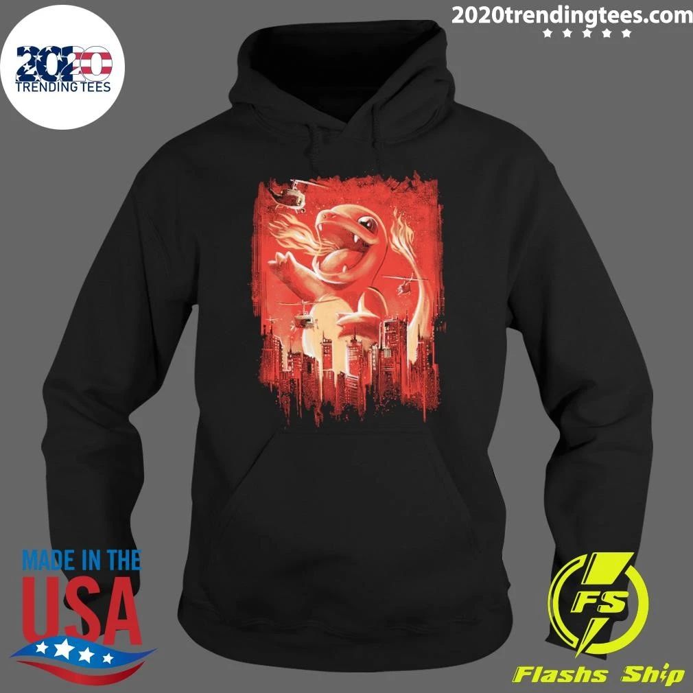 Charmanzilla Godzilla Charmander Kaiju City Attack Tee Shirt