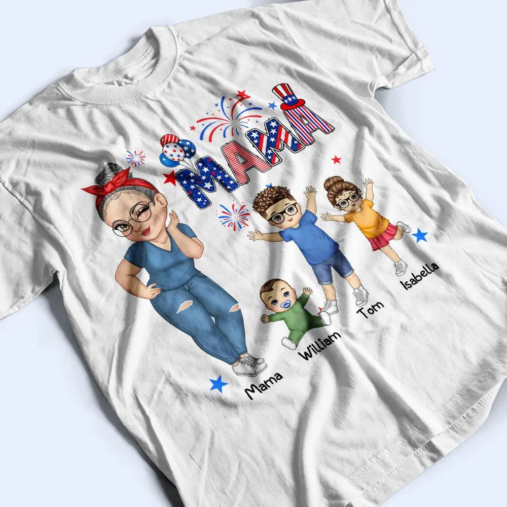 Stars & Stripes Nana Gigi - Personalized T Shirt