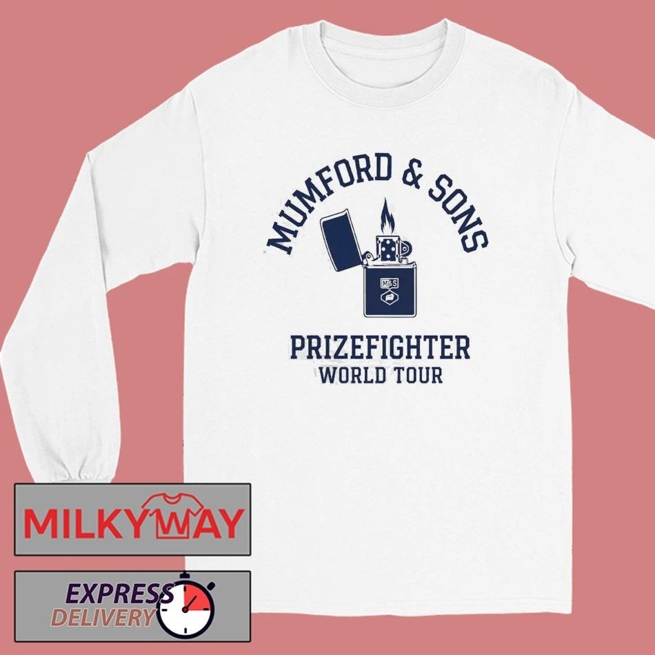 Mumford And Sons Prizefighter Tour 2026 North America Merch Logo T-Shirt