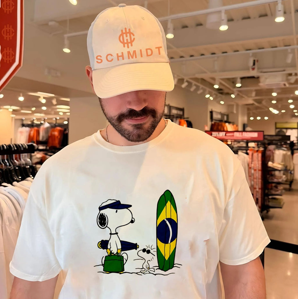 Snoopy Peanuts Brazil Surfing Yellow World Cup 2026 Shirt
