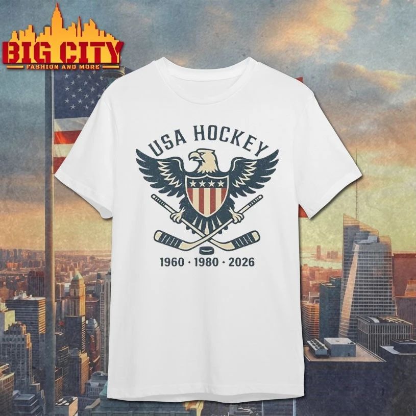 USA Hockey Eagle logo 1960 1980 2026 T-shirt