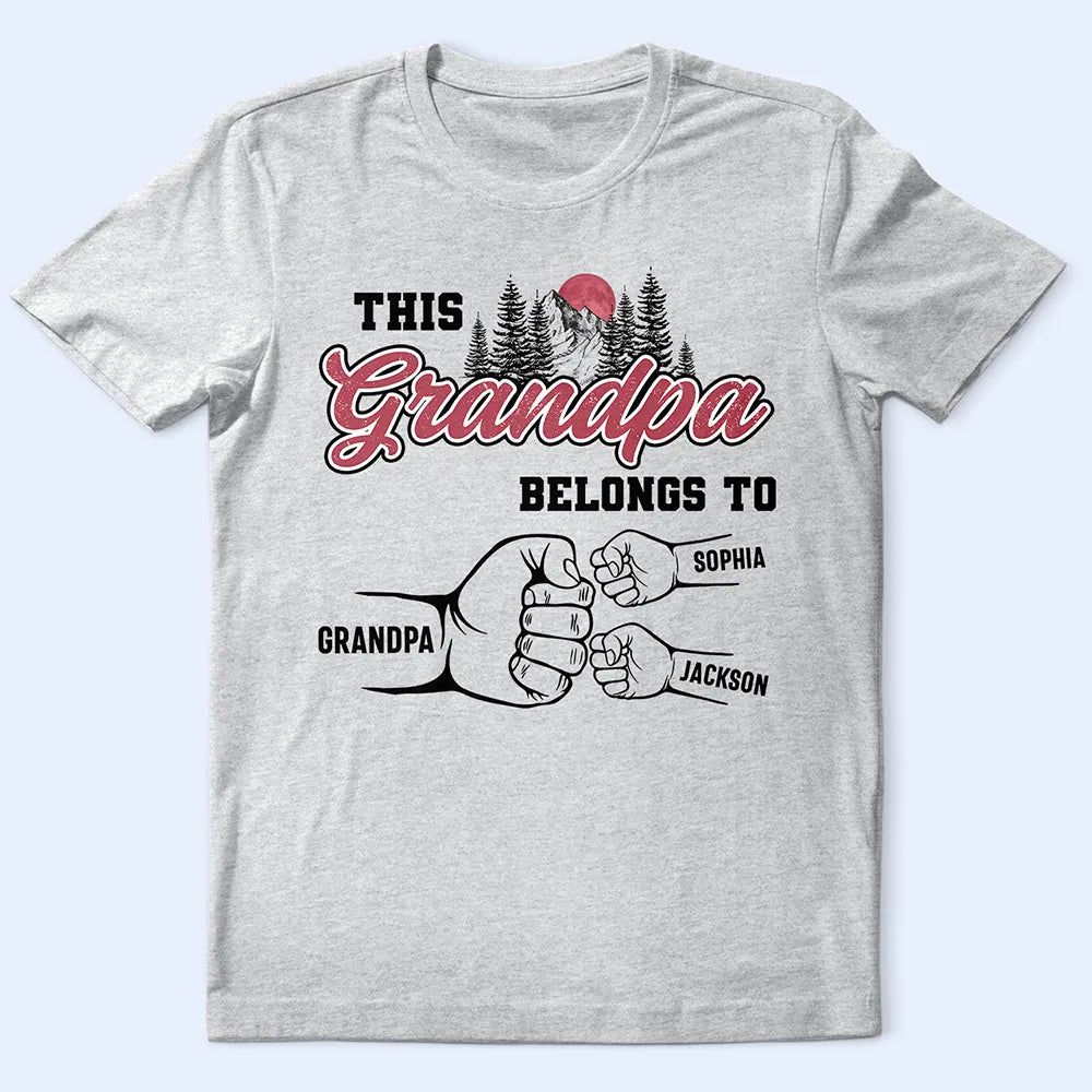 Fist Bumps Vintage This Papa Belongs To - Personalized T Shirt