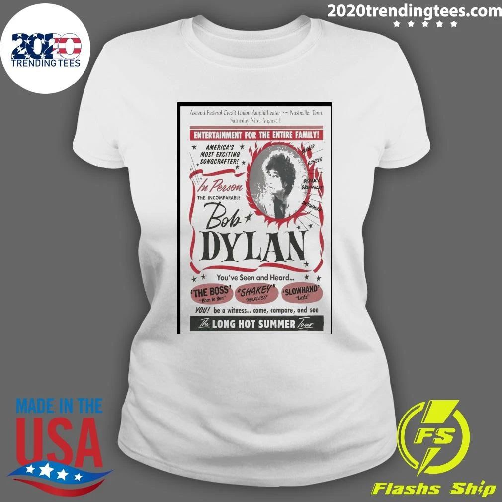 Awesome Bob Dylan Ascend Federal Credit Union Amphitheater Nashville T-Shirt