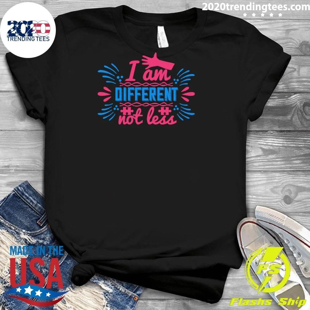 I Am Different Not Less Autism Print Ready Editable Shirt