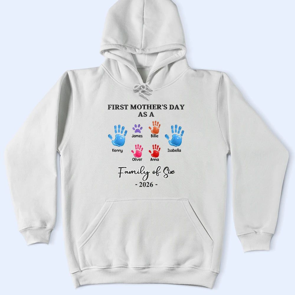 3D Effect Handprints Family - Personalized T Shirt