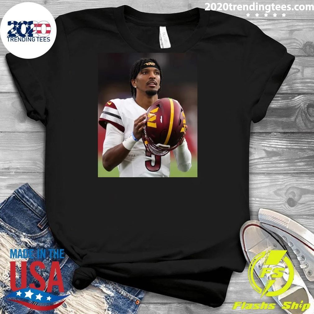 Washington Commanders Quarterback Jayden Daniels Football Player Portrait Shirt