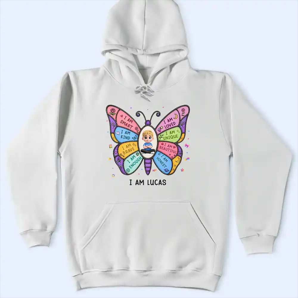 I Am Smart Kind Brave Butterfly - Personalized T Shirt