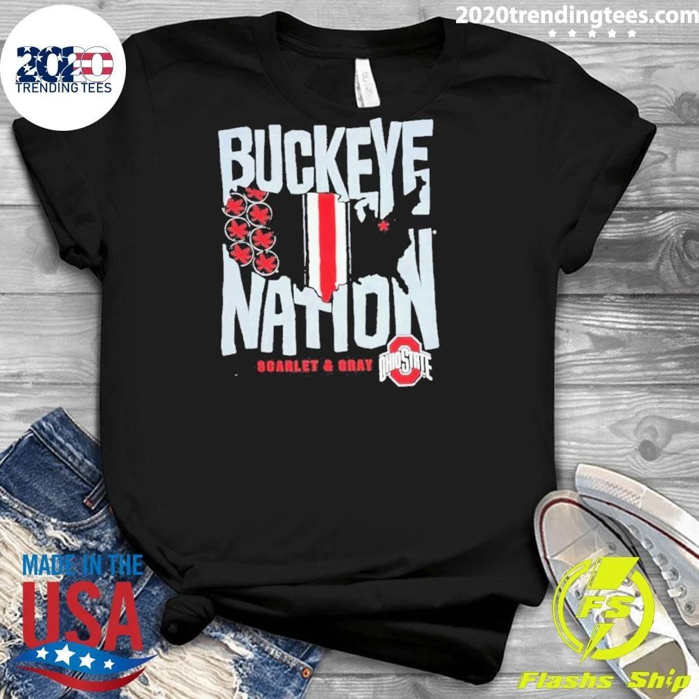 Charcoal Buckeye Nation Scarlet and Gray Signature Shirt