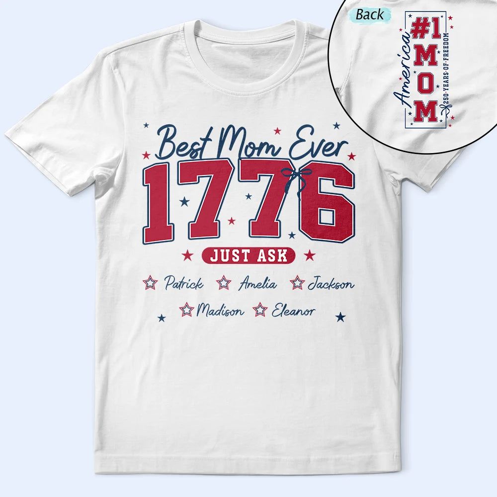 Stars & Stripes #1 Mom - Personalized T Shirt