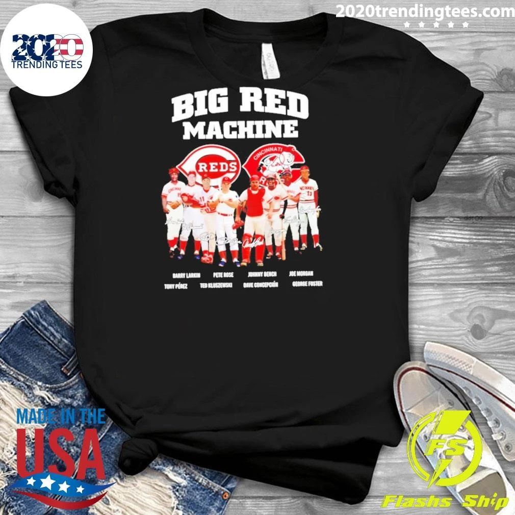 Big Red Machine Cincinnati Reds Legends Pose Signatures Tee Shirt