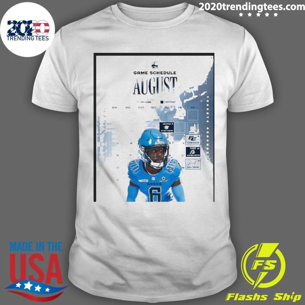 Toronto Argonauts Game Schedule August Shirt