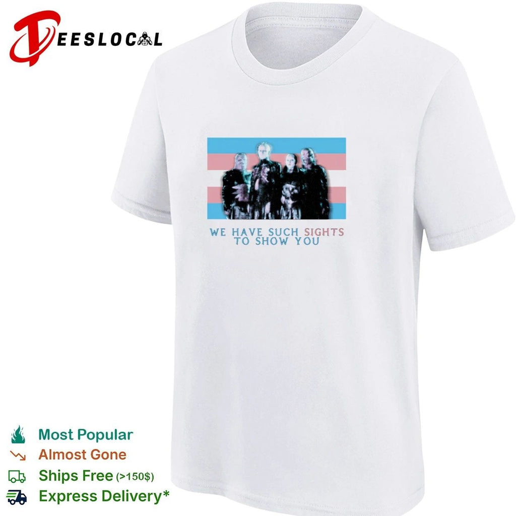 We Have Such Sights to Show You Hellraiser Trans Pride Flag T-shirt