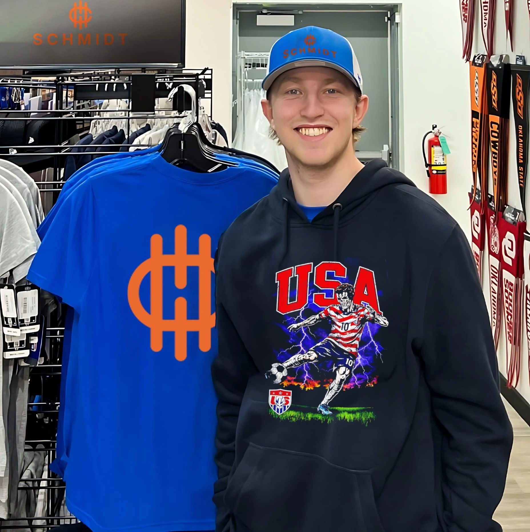USA World Cup skeleton soccer player vintage shirt