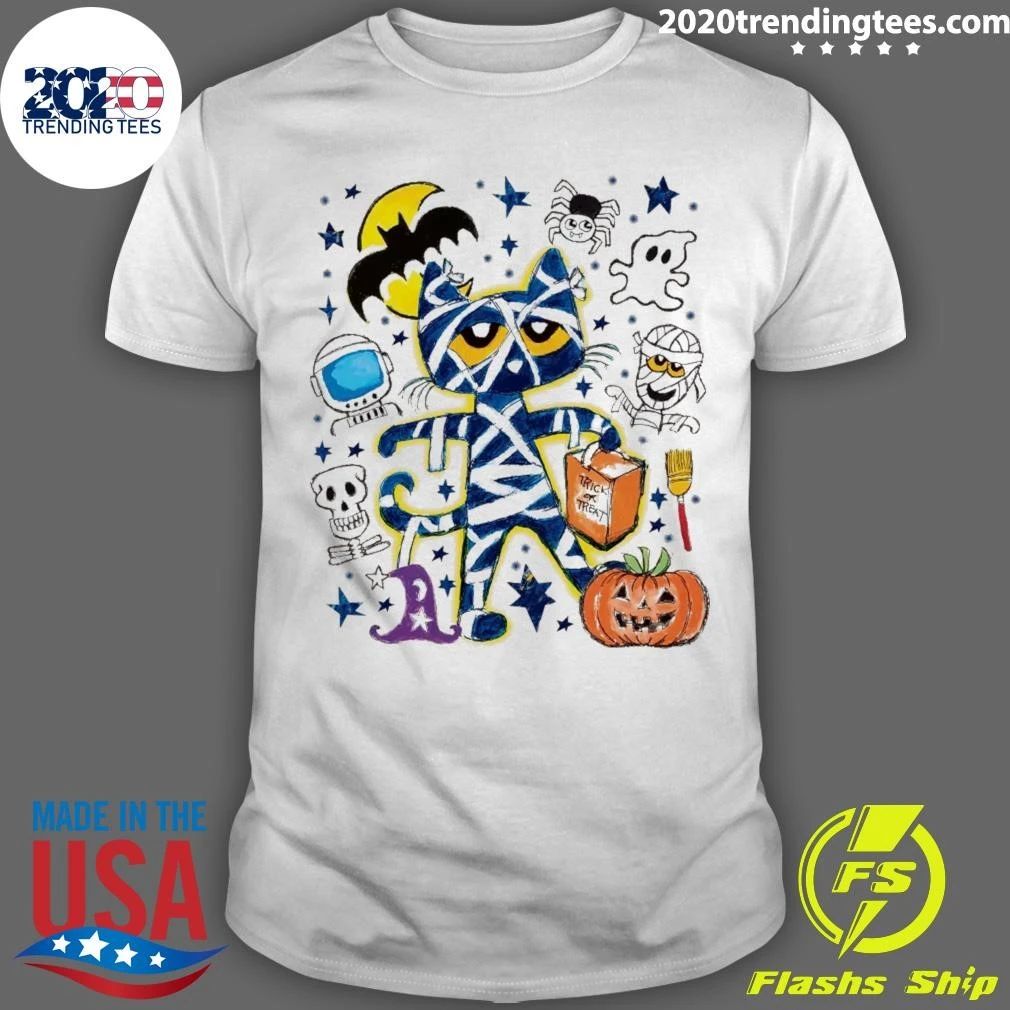 Pete the Cat Halloween Icons Cropped Shirt