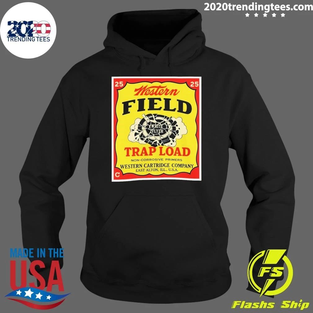 Western Field Trap Load White Flyer Western Cartridge Company East Alton USA Vintage Shirt