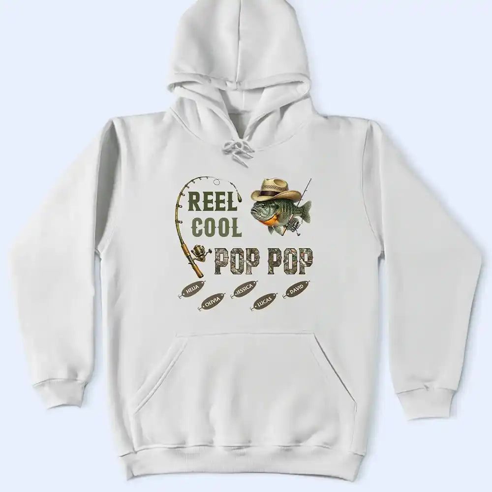 3D Effect Fisherman Reel Cool Dad Papa - Personalized T Shirt