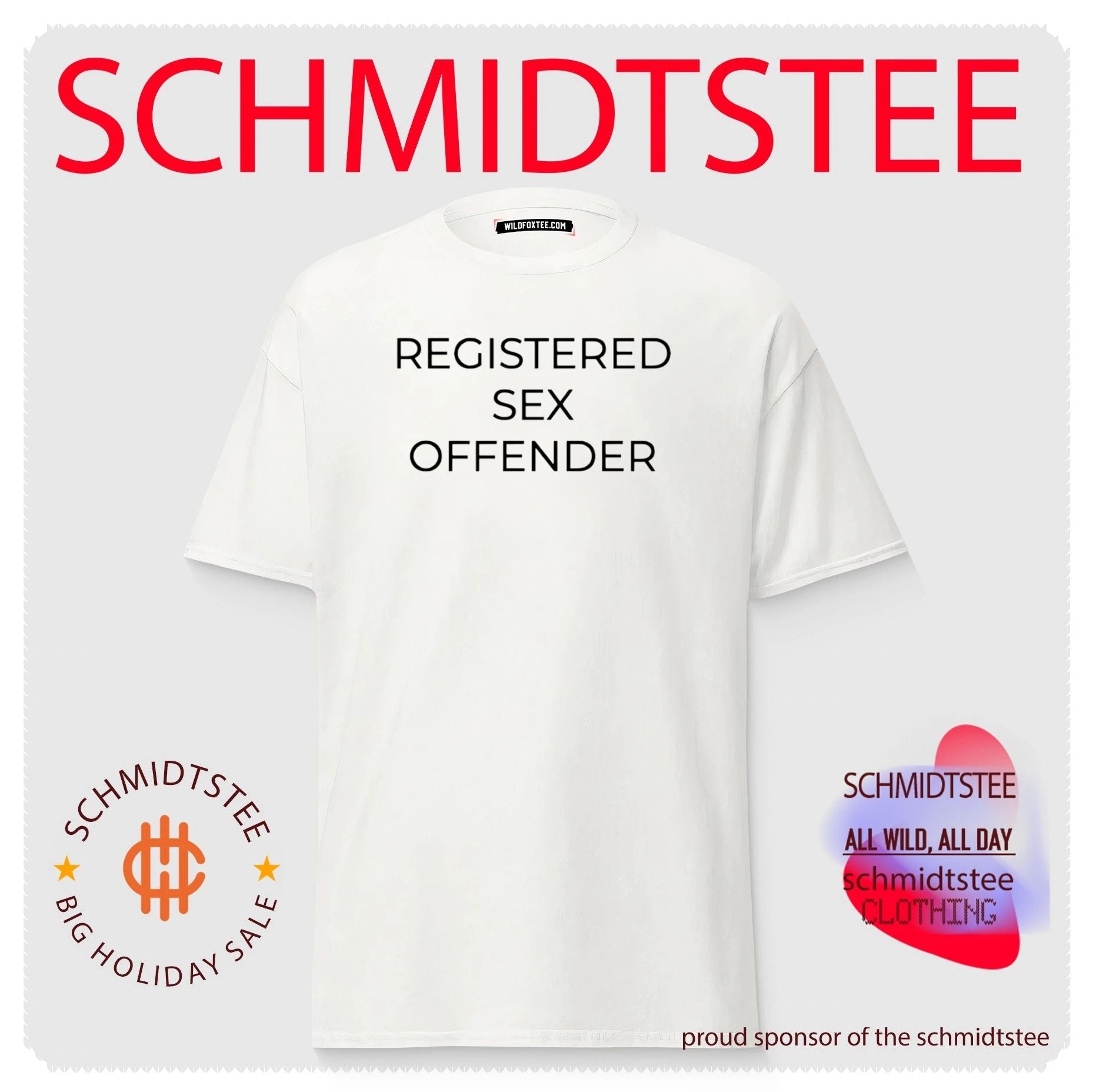 Registered Sex Offender funny humor sarcastic shirt