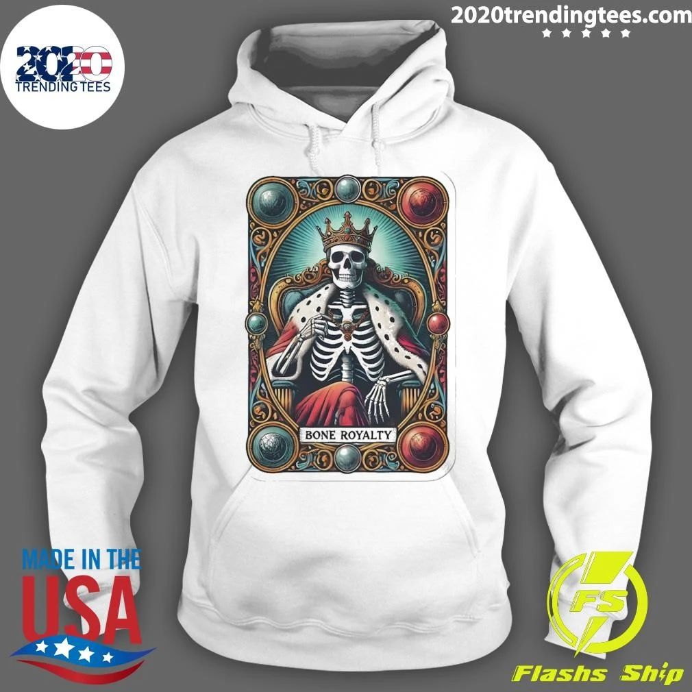 Bone Royalty Gothic Skeleton King Tarot Shirt
