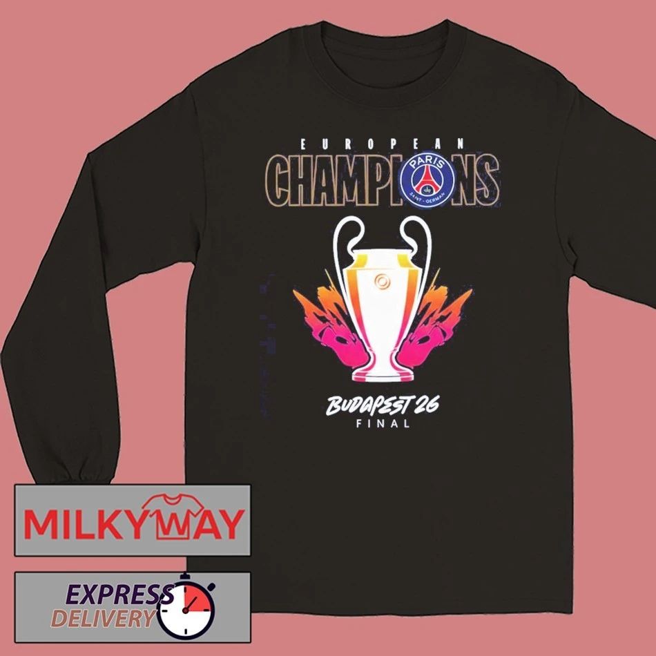 PSG Budapest 2026 UCL Final Winners T-shirt