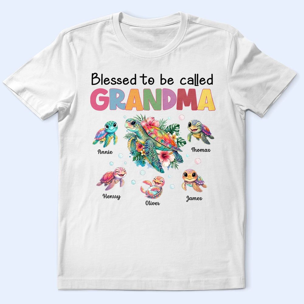 Blessed To Be Called Grandma Sea Turtle - Personalized T Shirt
