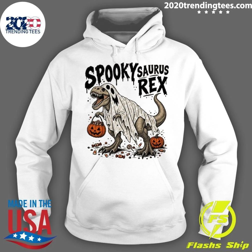 Spooky Saurus Rex, Ghost T-Rex Halloween Dinosaur Shirt