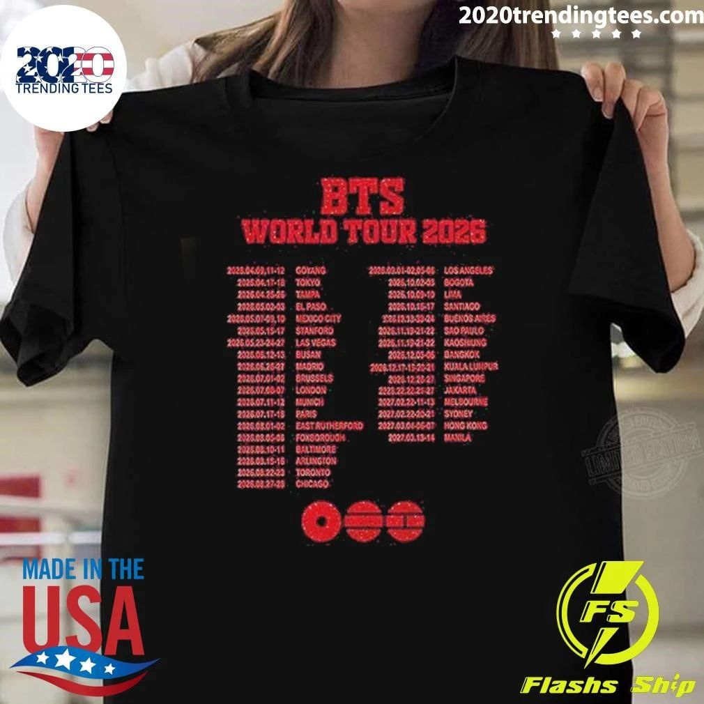 Bts World Tour Arirang 2026 Dates Shirt