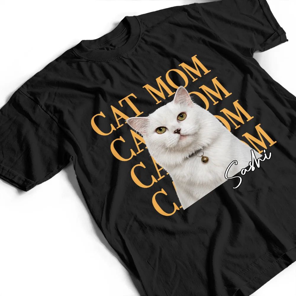 Custom Photo Pet Lovers Pet Mom Pet Dad Lovely Portrait - Personalized T Shirt