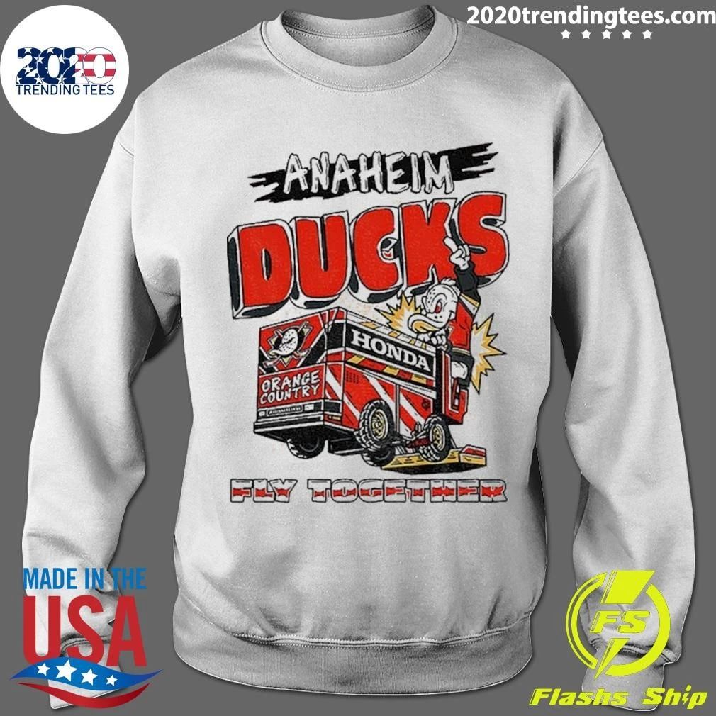 Anaheim Ducks hockey mascot Anaheim Ducks Fly Together shirt
