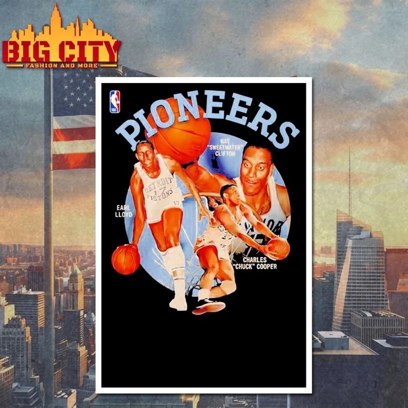 NBA Pioneers Day Nat Sweetwater Clifton Earl Lloyd And Charles Chuck Cooper t-shirt