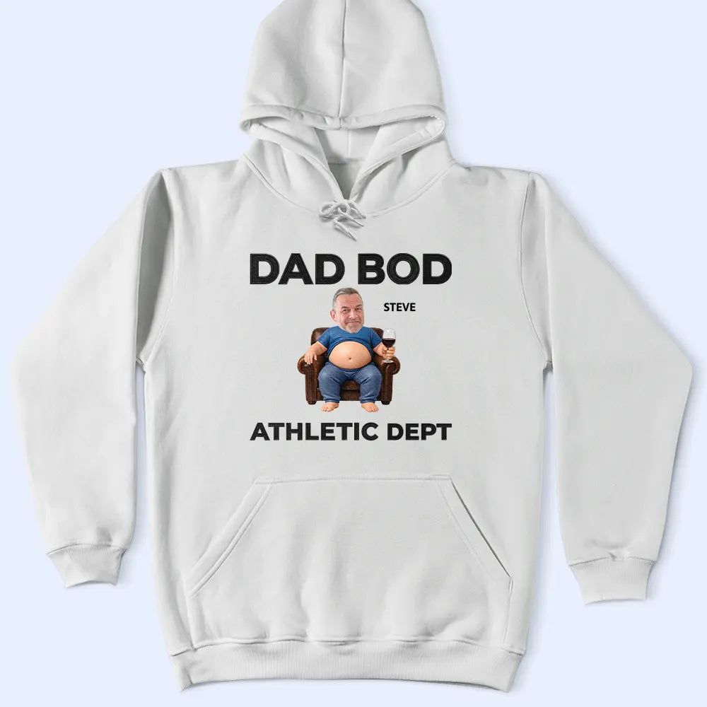 Custom Photo It's Not A Dad Bod Father Figure Faux Embroidery Effect - Personalized T Shirt