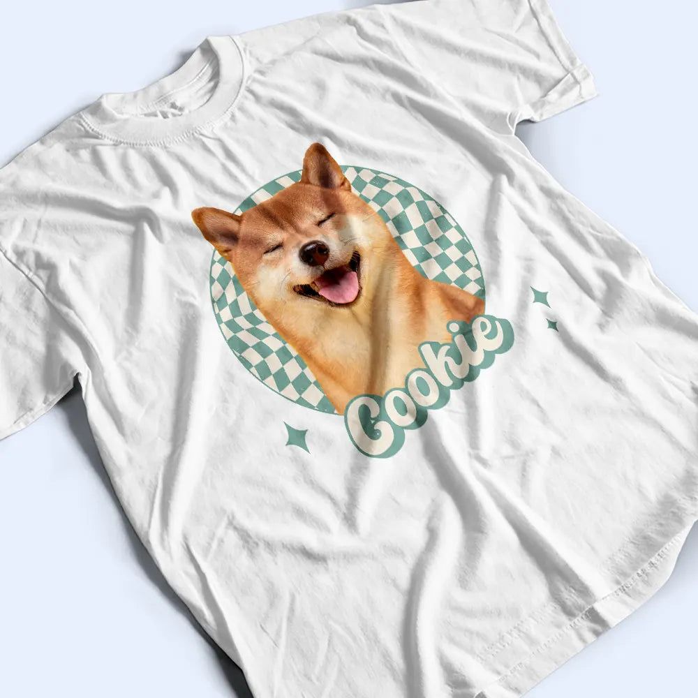 Custom Photo Vintage Dog Cat Pet - Personalized T Shirt