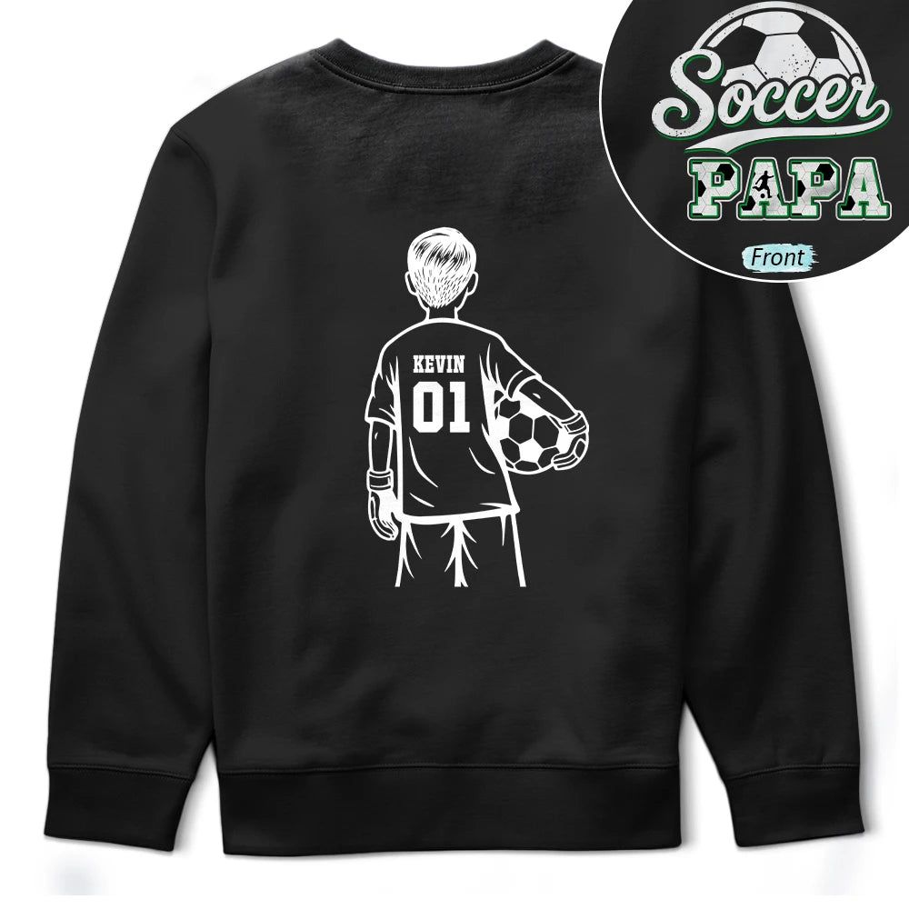 Soccer Dad Mom Kids Backside - Personalized T Shirt