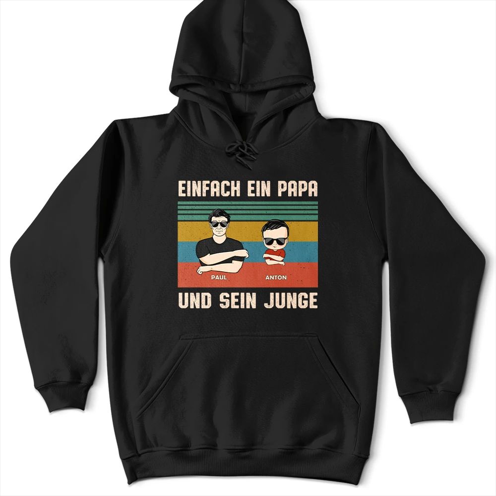 Einfach Ein Papa Und Seine Mädchen - Geschenk Für Den Vater - Personalisiertes T Shirt