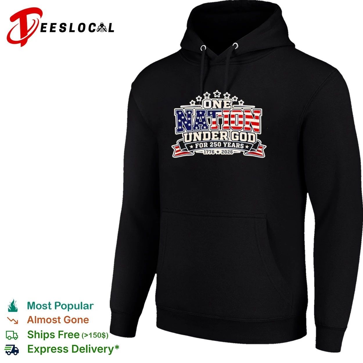 One Nation Under God for 250 Years 1776 2026 T-shirt