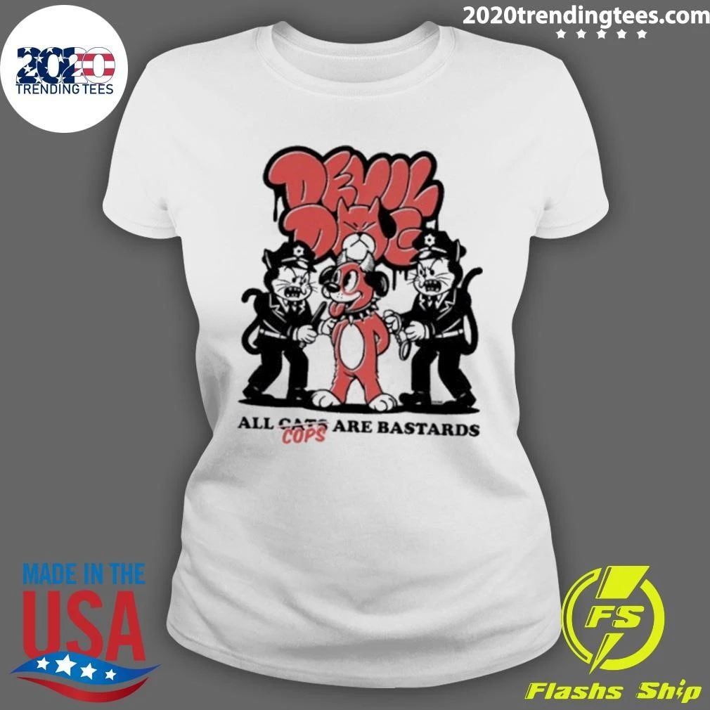 Devil Dog All Cats Are Cops Bastards ACAB Shirt