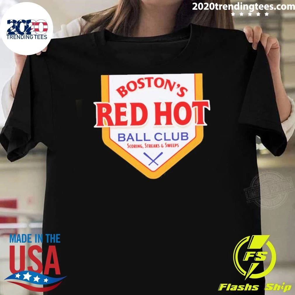 Boston’s Red Hot Baseball Label Shirt