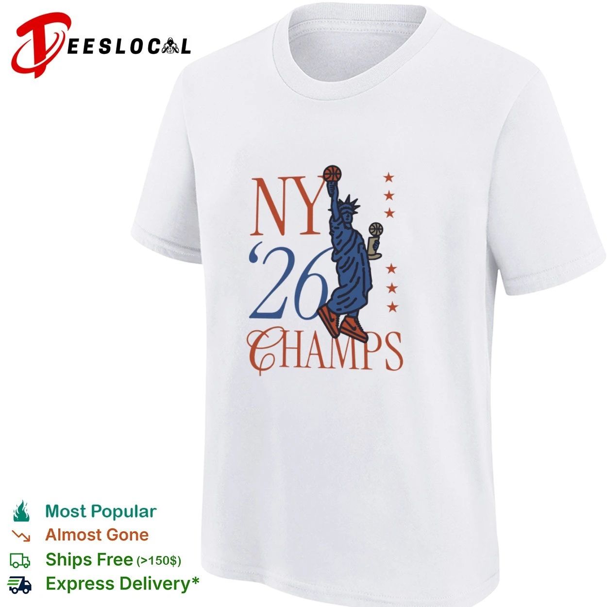 NY 26 Champs New York City Basketball Liberty Baller T-shirt