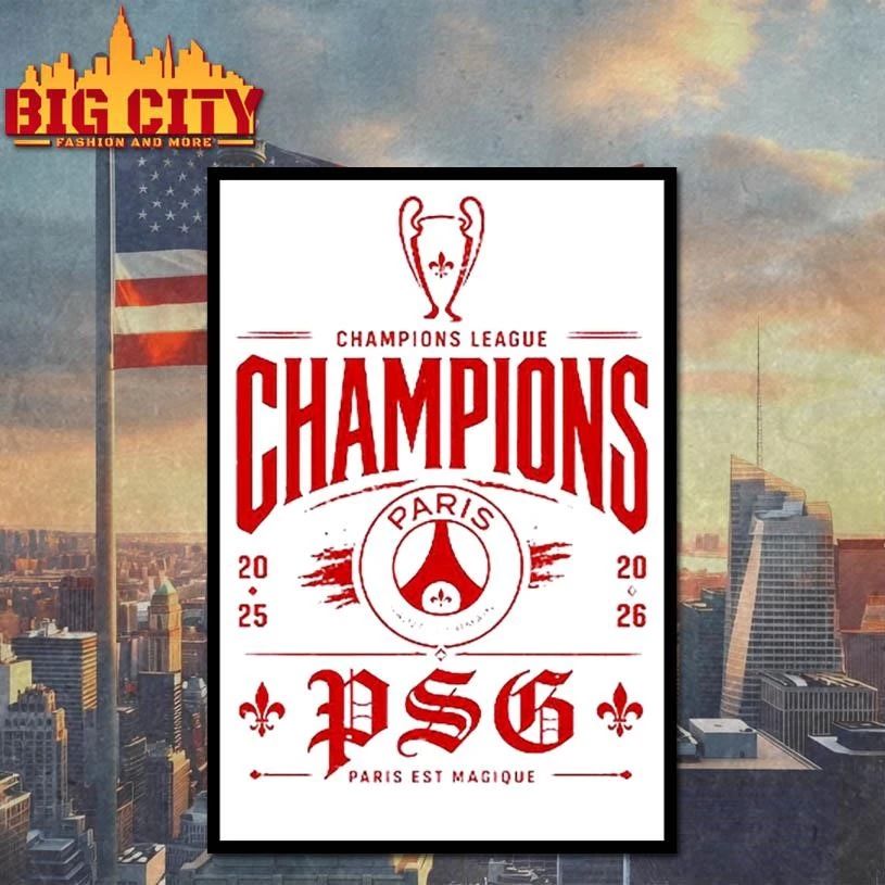 Champions League Champion PSG 2025-2026 Shirt