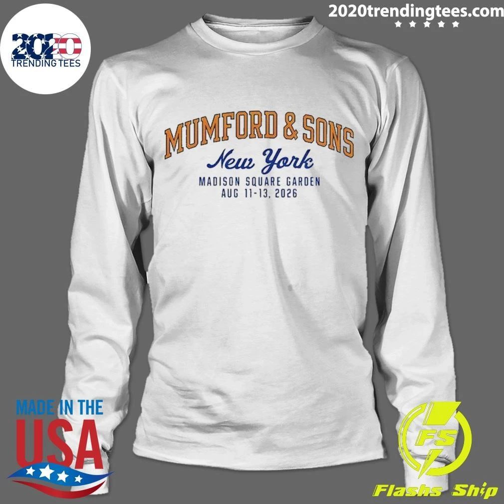 Mumford And Sons Concert Madison Square Garden Aug 11 13 2026 New York Shirt