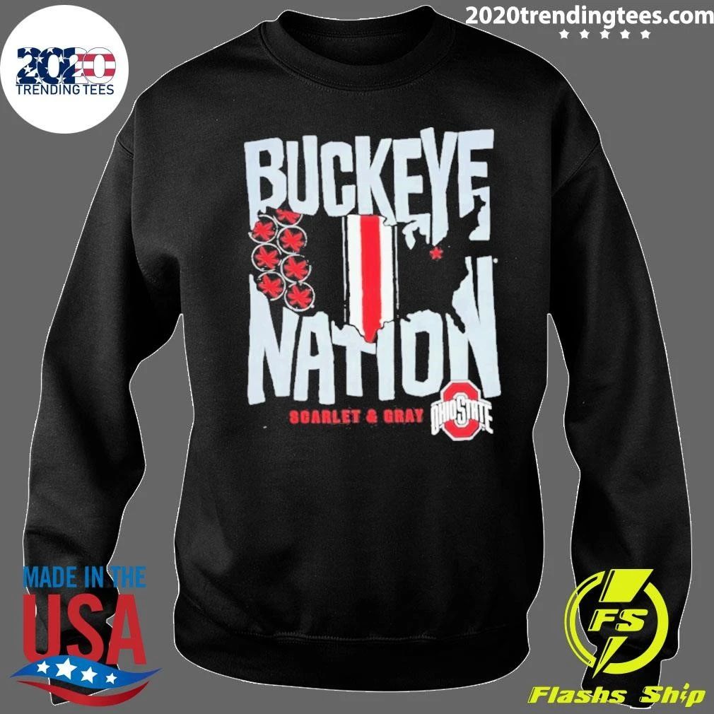 Charcoal Buckeye Nation Scarlet and Gray Signature Shirt