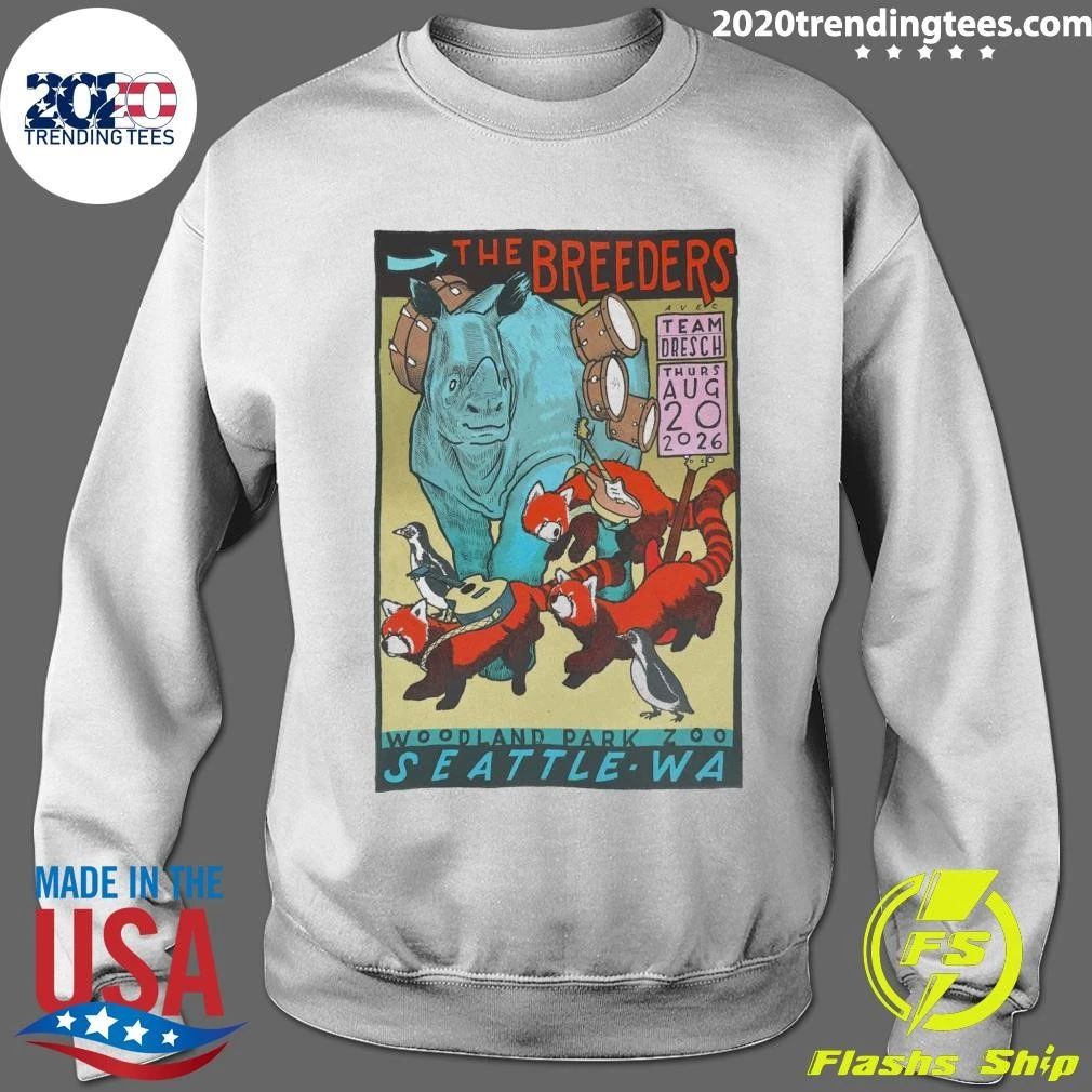 The Breeders Seattle On August 20 2026 Woodland Park Zoo Seattle WA Shirt