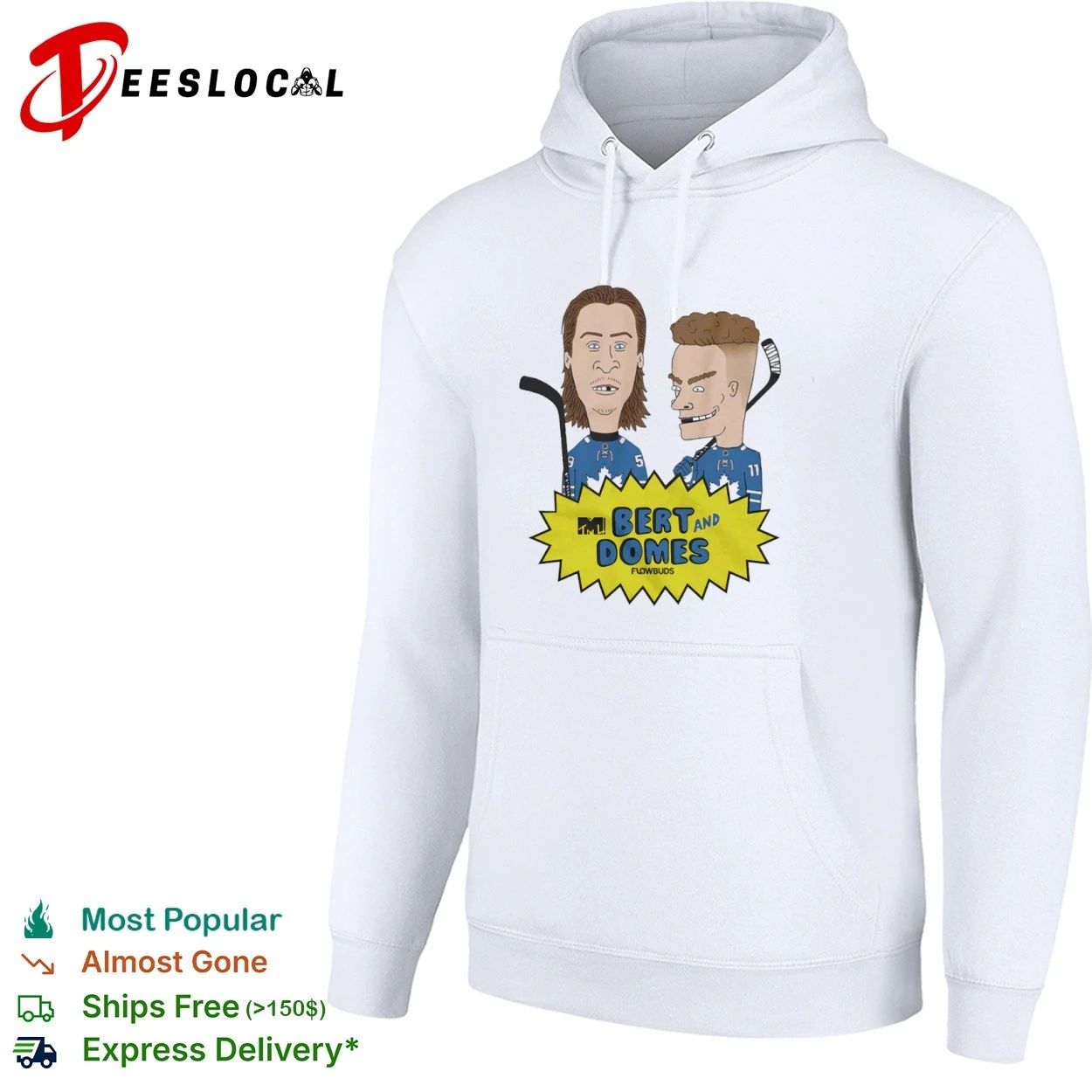 Bert and Domes Toronto Maple Leafs Beavis and Butt-Head T-shirt