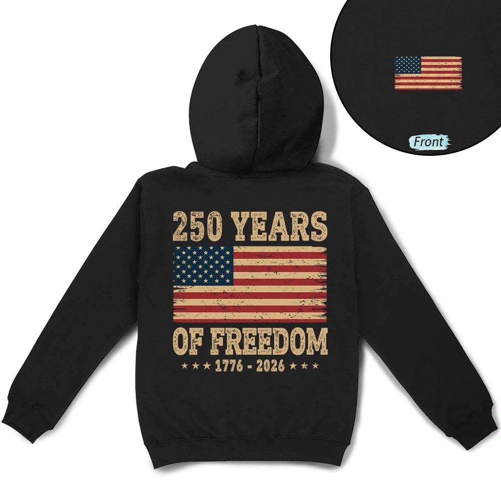 250 Years Of Freedom US Flag - T Shirt