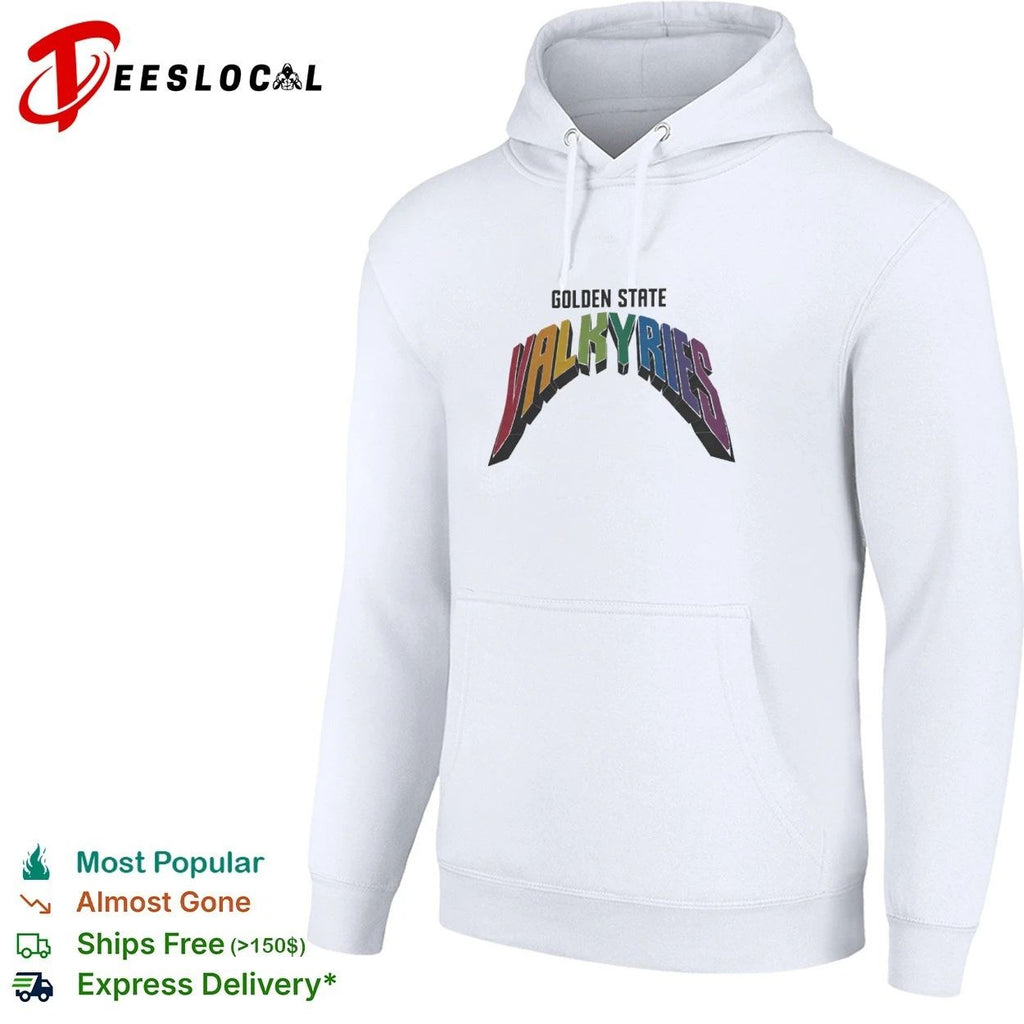 Golden State Valkyries Rainbow Multicolor Curved T-shirt
