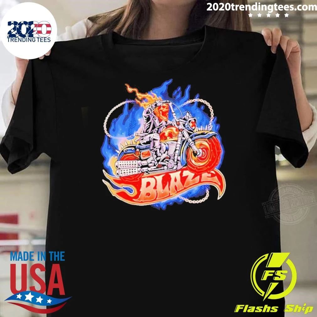 Ghost Rider Comics Blaze Motorcycle Shirt